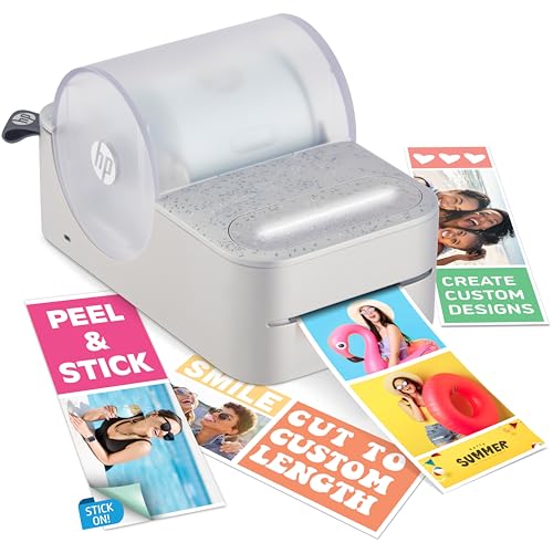 Hp Sprocket Panorama Instant - Stampante Per Etichette A Colori E Foto (Grigio) Personalizza Stampe Da 2 X 0,5 A 9 Pollici Su Carta Con Retro In Zinco