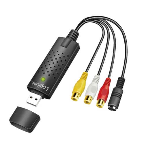 Logilink Vg0030A - Usb 2.0 Audio/Video Grabber, 3 X Rca + Minidin5 (S-Video) Per Windows 7/8/10/11, Mac Os 10.7 O Superiore, Android 5.0 O Superiore