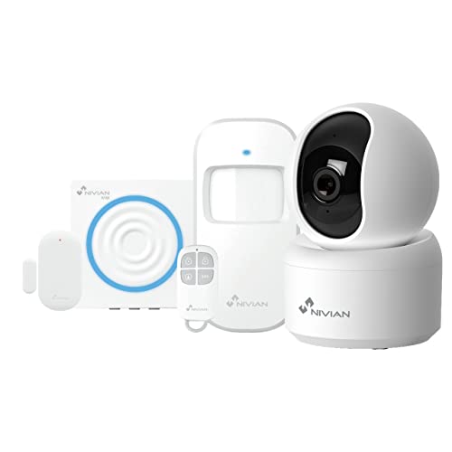 Sistema Di Allarme Nivian Per Casa E Azienda Senza Canone Mensile | Kit Allarme Wifi Con Controllo Remoto Tramite App Tuya | Funzione Sos | Installazi