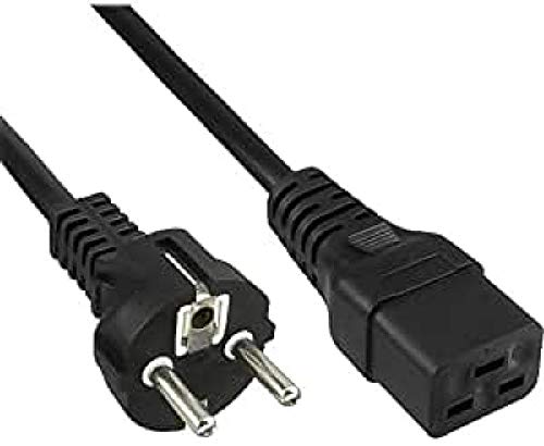 Premium Cord Cavo Di Alimentazione 230 V 1,5 M, Cavo Di Alimentazione Con Contatto Di Protezione Su Presa Per Dispositivi A Freddo C19, Iec 320, Cavo