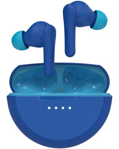 Belkin Soundform Nano 2 Auricolari Bluetooth Per Bambini Con Microfono, Batteria Di 28 Ore, Volume Sicuro Di 85 Db, Resistenza All'Acqua (Ipx5), Auric
