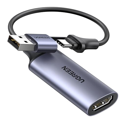 Ugreen Scheda Di Acquisizione Video Hdmi 4K60Hz Ingresso Usb C 1080P 30Fps Registrazione Hd Streaming Videogiochi Scheda Di Acquisizione Obs Compatibi