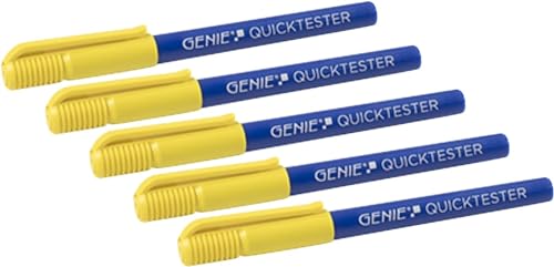 Genie Quicktester - Penna Di Controllo Delle Banconote (Protezione Semplice Contro I Falsi Soldi), 5 Pezzi