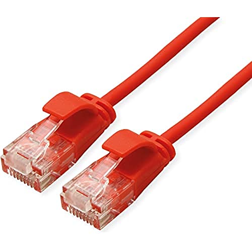 Roline Utp Datacenter - Cavo Patch Cat6A Lsoh, Sottile, 0,5 M, Colore: Rosso