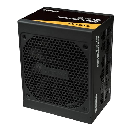 Enermax Revolution D.F. 12 Atx3.1 Pci-E 5.1 850W 80Plus Gold Ultra-Compatto (Completamente Modulare, 50% Semi-Fanless, 12V-2X6); Etv850G, Nero