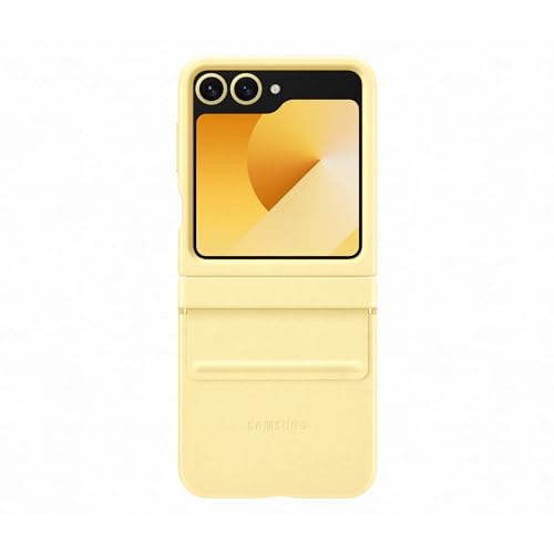 Samsung Kindsuit Case Custodia Pieghevole In Ecopelle Per Galaxy Z Flip6, Giallo