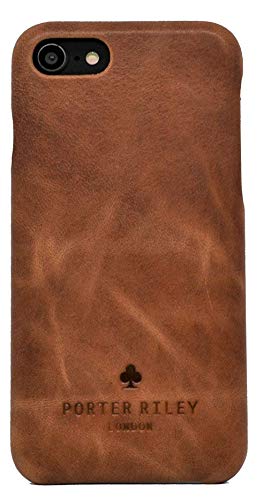 Porter Riley - Custodia In Pelle Per Iphone Se 2022/20 E Iphone 8 / Iphone 7. Custodia Posteriore Sottile In Vera Pelle Premium (Abbronzatura)