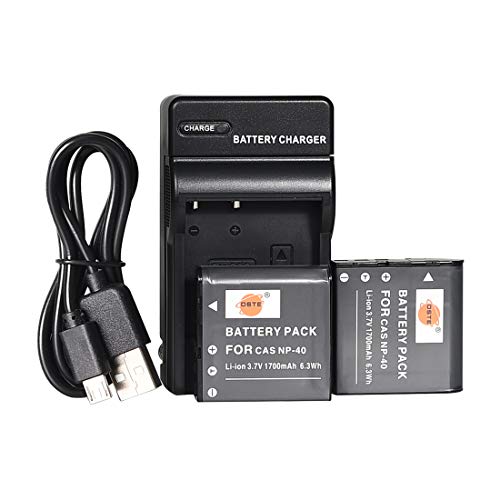 Dste Np-40 Li-Ion Batteria (2-Pacco) E Caricabatterie Usb Compatibile Per Casio Exilim Ex-Fc100 Ex-Fc100We Ex-Fc150 Ex-Fc150Bk Ex-Fc150Rd Ex-Fc160S Ex