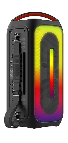 Majestic Flame 66 Pro – Party Speaker Bluetooth, Luci Led, Ingressi Usb/Micro Sd/Aux/Mic/Guitar, Microfono, Telecomando, Tws, Batteria Ricaricabile, M