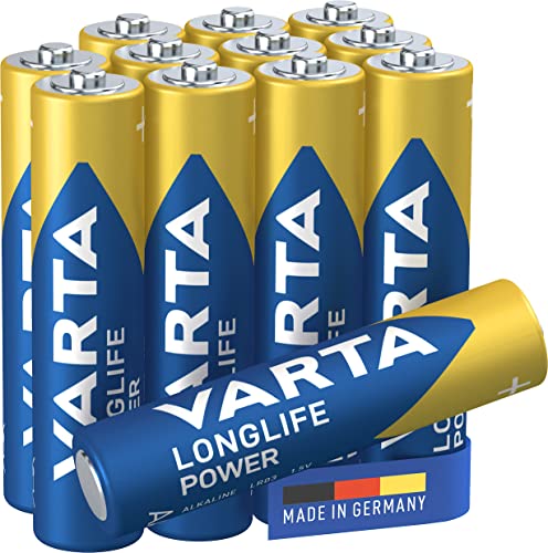Varta Longlife Power Batterie Aaa Micro Lr03, Pacco Da 12, Batteria Alcalina, Blu