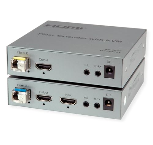 Roline Kvm - Prolunga In Fibra Ottica, Hdmi 4K, Usb, 20 Km