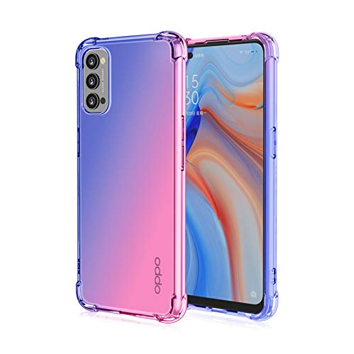 Gogme Cover Per Oppo Reno 4 Pro 5G (Reno4 Pro) Coque, Custodia In Tpu Gradient Color Case Cover, [Angoli Rinforzati] Custodia Protettiva Trasparente A