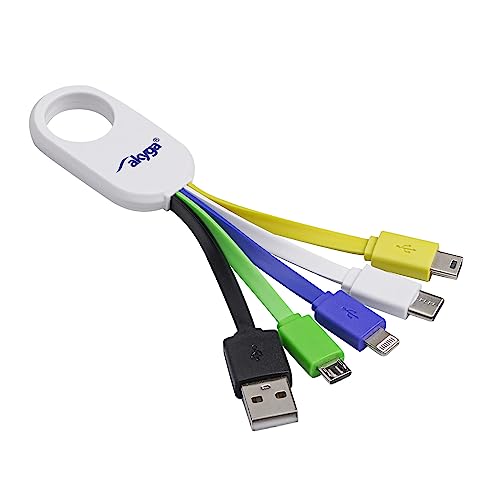 Akyga Ak-Ad-51 Multi Adapter 5In1 Usb A Usb C Micro Mini Usb Lightning Cavo Di Ricarica