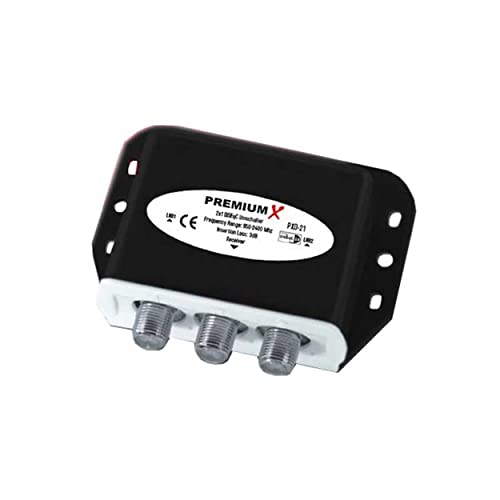 Premium X Pxd-21 Diseqc Switch 2/1 Switch 2.0 Con Custodia Resistente Alle Intemperie Full Hd Hdtv 3D
