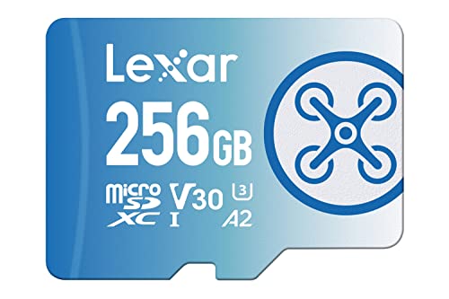 Lexar Fly Micro Sd 256 Gb, Scheda Microsdxc Uhs-I, Scheda Micro Sd Fino A 160Mb/S Lettura, A2, U3, V30, C10 Scheda Tf, Compatibile Con Dji Drone E Act