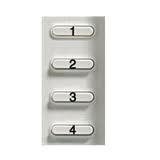 Blocchetto 4 Pulsanti Aggiuntivo Pivot Bianco Cod. 337512 Terraneo Bticino