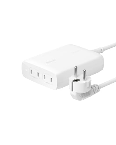 Belkin Boostcharge Pro Chargeur Secteur Gan 4 Ports Usb-C (200 W, Pd 3.1 Et Recharge Rapide, Câble De 1,5 M, Pour Macbook Pro, Iphone 15 (Tous Modèles