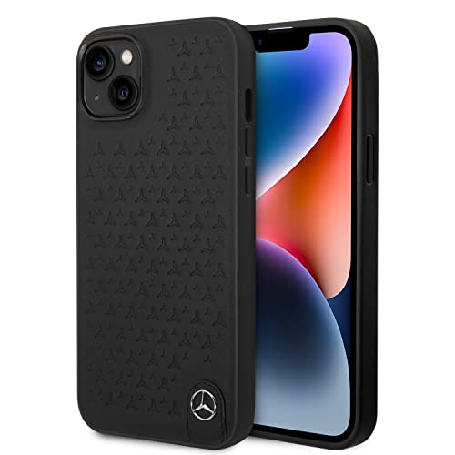 Cg Mobile Mercedes-Benz - Custodia Protettiva Per Iphone 14 Plus, In Vera Pelle, Resistente E Antigraffio, Con Porte Accessibili, Assorbimento Degli U