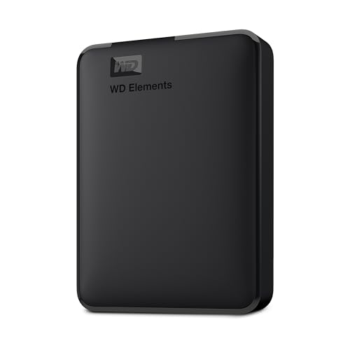 Wd 6Tb Elements Hard Disk Esterno Portatile Hdd Portatile Usb 3.0, Plug-And-Play, Formatto Per Windows, Nero