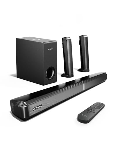 Ultimea 4.1Ch Barre Audio Per Tv Con Subwoofer, Soundbar Staccabile 2 In 1 Per Tv, Soundbar Bluetooth 5.3, 3 Modalità Di Equalizzazione Degli Altoparl