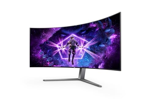 Aoc Agon Pro Ag456Uczd - Monitor Da Gioco Curvo Oled Wqhd, 240 Hz, 0,03 Ms Gtg, Hdr10, Freesync Prem. Pro, G-Sync Comp. (34440X1440, Hdmi 2.0, Display