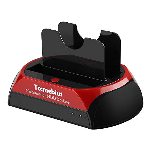 Tccmebius Usb 2.0 Docking Station Per Disco Rigido, Tcc-S867-De Usb 2.0 A 2,5 3,5 Pollici Ide Sata Doppie Slot Enclosure Hdd Esterno, Per 2.5" 3.5" Id