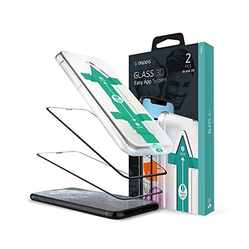 Deppa [2 Pezzi Pellicola Vetro Temperato Per Iphone 11/Xr (6.1') [A Copertura Totale] Con Kit Per Installazione Facile– Vetrino, Protezione, Proteggi,