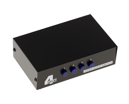 Kalea-Informatique Scatola Splitter Audio Video Di Tipo Rca Per Instradare 1 Ingresso A 4 Uscite O 4 Ingressi A 1 Uscita