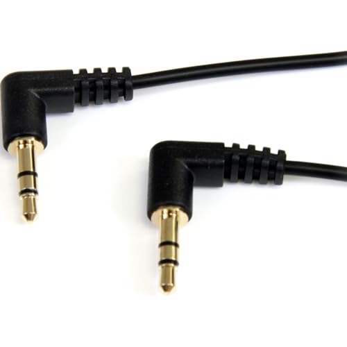 Startech.Com Cavo Audio Stereo Slim Ad Angolo Destro Con Jack Da 3,5Mm, Maschio/Maschio, 1.8M