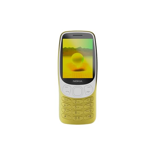 Nokia 3210 - Cellulare 4G, Doppia Sim, Giallo (Y2K Gold)