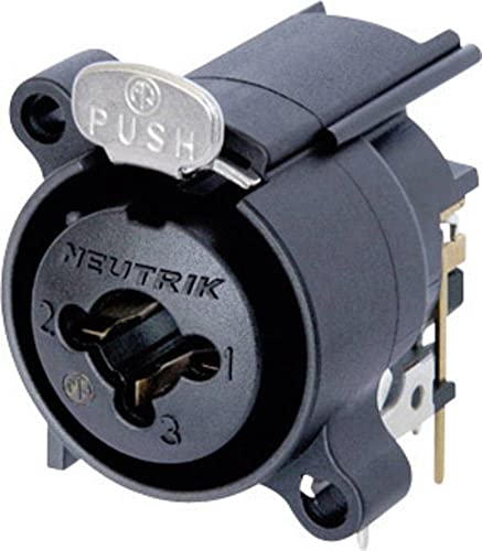 Neutrik Ncj6Fa-H Cavo Di Collegamento Xlr Xlr-Steckverbinder Flanschbuchse Kontakte Gewinkelt Polzahl 3 Schwarz, Xlr