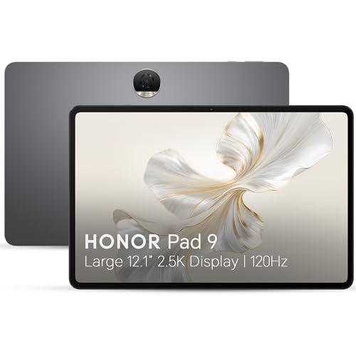 Honor Pad 9, Tablet Wi-Fi Da 12,1", 8 Gb+256 Gb, Display Con Protezione Degli Occhi A 120 Hz, 2,5K, 8 Altoparlanti, Android 13, Space Grey