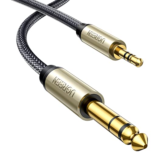 Ugreen Cavo Audio Jack Professionale, Cavo Aux 3,5Mm A 6,35Mm Trs Cavo Stereo Aux In Nylon Per Collegare Smartphone, Tablet, Pc Con Altoparlante, Ampl