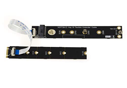 Kalea-Informatique Riser Extender M.2 Ngff B Key Per Ssd Sata M2. Lunghezza Variabile 15 O 20 Cm.