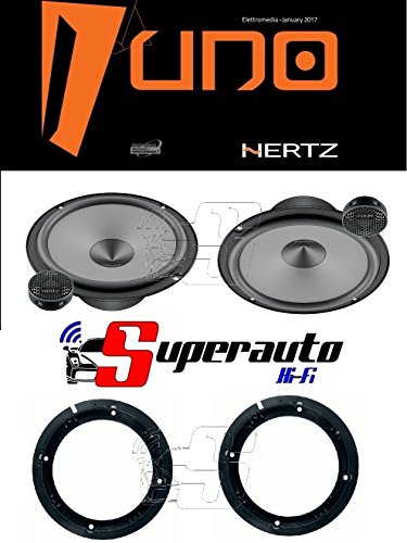 Hertz Linea Uno K165 K 165 Kit Altoparlanti Due Vie Casse Auto 165 Mm + Supporti Casse Compatibile Con Vw Touran Posteriore 165 Cm
