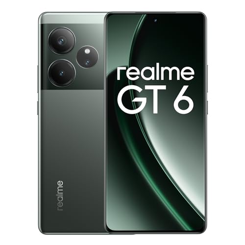 Realme Gt6 Smartphone 5G 12+256 Gb, Snapdragon 8S Gen 3 Chipset, 6000Nit Ultra Bright Display, Sony Lyt-808 Ois Camera, 120W Supervooc Charge, 5500Mah