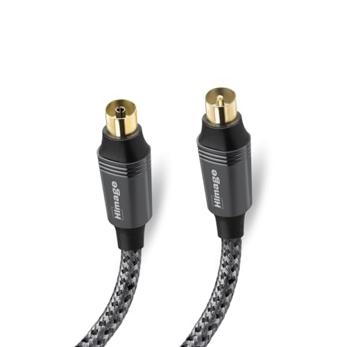 Himage Cavo Antenna Coassiale 9.5Mm, Maschio Femmina, Connettori Dorati 24K, Rivestito In Tessuto, 100 Db, Doppia Schermatura, Adattatore Incluso, 1.5