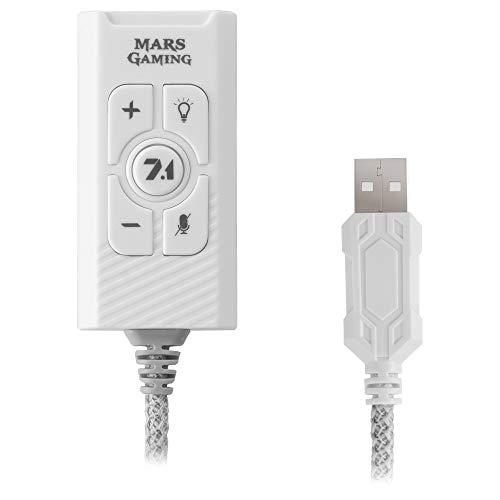 Marsgaming Msc2W Bianco, Scheda Audio Esterna Usb 7.1, Ps5/Ps4/Pc/Mac/Switch