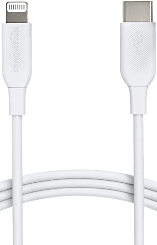 Amazon Basics, Cavo Usb-2.0 Da Tipo C A Lightning (Certificato Mfi), 1.8 M, Bianco