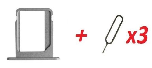 Zoomcases - Slot Porta Sim In Metallo Per Apple Iphone 4 E 4S + 3 Estrattori Sim Per Apple Iphone 2G, 3G, 3Gs, 4, 4S, Ipad