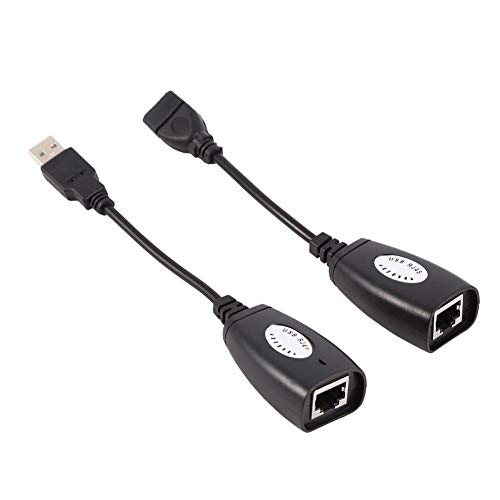 Tihebeyan Adattatore Di Prolunga Rj45 Usb2.0, Su Kit Di Prolunga Maschio/Femmina Usb Cat5 / Rj45 / Cat6 Ethernet
