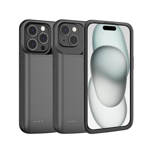 Jck Cover Batteria Per Iphone 15/15 Pro, 7000Mah Caricabatterie Ricaricabile Battery Case Per Iphone 15/15 Pro Power Bank Backup Charger Di Ricarica C