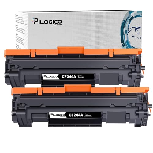 Pilogico 2 Toner Compatibile Per Stampante Hp 44A Cf244A Con Hp Laserjet Pro Mfp-M28W Mfp-M28A, Laserjet Pro M15W M15A M16A M16W M17A M17W M15