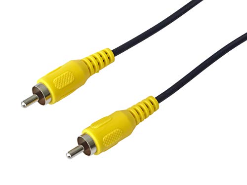 Premiumcord Cavo Rca Da 5 M, 1 Connettore Rca Rca Su 1 Connettore Rca Rca, Cavo Di Collegamento Audio Video, Colore Nero, 5 M