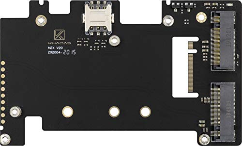 Khadas Slot M.2 (M-Key) Per Ssd Nvme 2280 E Slot M.2 (B-Key) Per Moduli 4G Lte Con Slot Per Schede Nano-Sim 10 Pin Gpio Header 4G Active Led