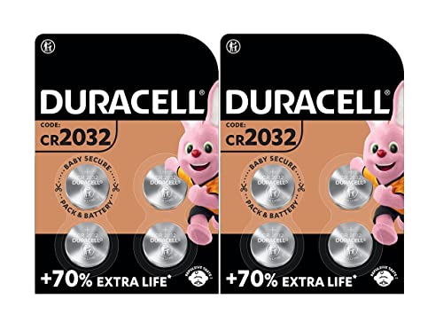 8X Duracell Cr 2032 Lithium (2 Blister Da 4 Batterie) 8 Pile