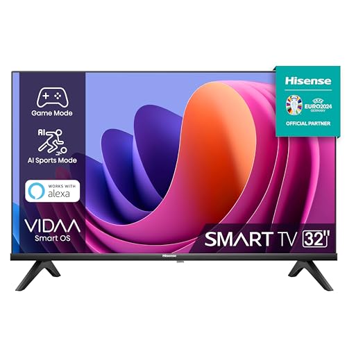 Hisense Tv 32" Hd Ready 32A4N, Smart Tv Vidaa U7, Game Mode, Works With Alexa, Tuner Dvb-T2/S2 Hevc 10, Lativù