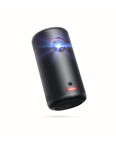 Nebula Capsule 3 1080P, Wi-Fi, Mini Proiettore Portatile 200 Ansi Lumen, Google Tv, Netflix Integrato, Dolby Digital, 120", Batteria Integrata, 2,5H