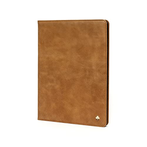 Porter Riley - Custodia Per Ipad 9.7" (2017/2018) 5A E 6A Generazione. Custodia/Flip/Cover/Supporto/In Vera Pelle Sottile Di Prima Qualità. (Marrone C