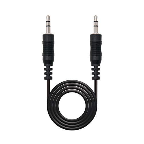 Nanocable 10.24.0115 - Cavo Audio Stereo, Jack 3.5/M-Jack 3.5/M, Maschio-Maschio, Nero, 15 Mts
